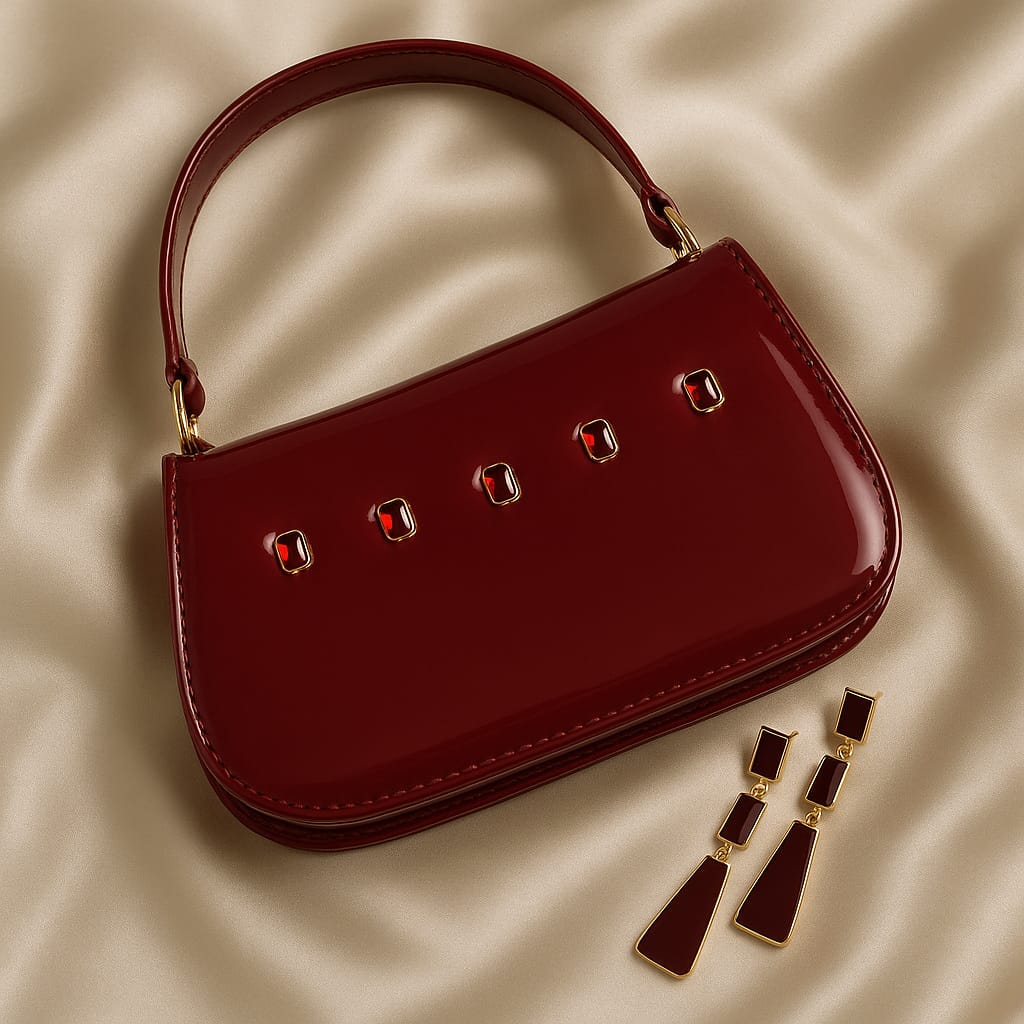 SAC RUBY – Bordeaux Élégant | OMAELLE Signature