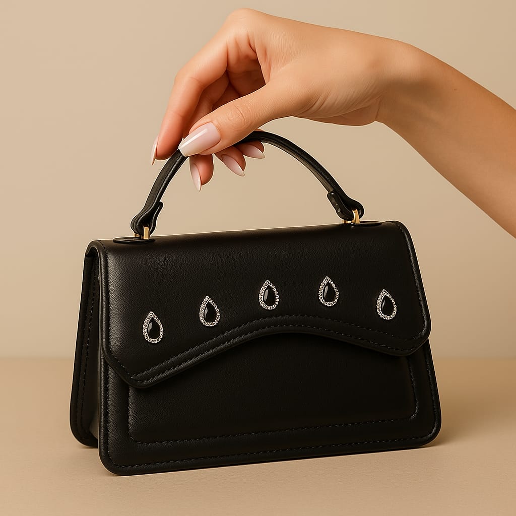 SAC MINA – Noir Intense | Édition Luxe OMAELLE