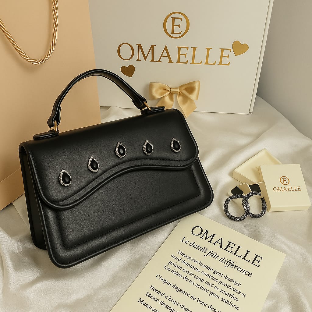 SAC MINA – Noir Intense | Édition Luxe OMAELLE