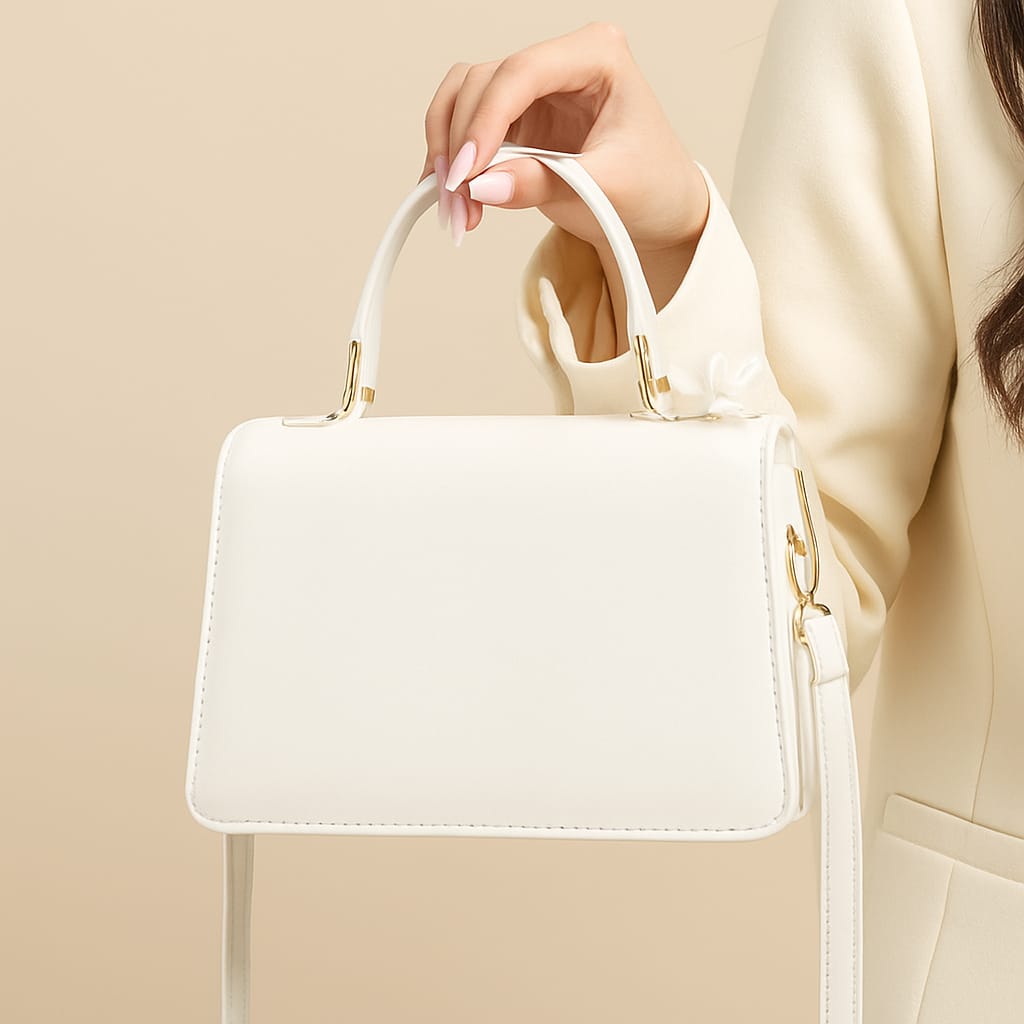 SAC PERLA – Élégance Blanche | Détails Bijoux OMAELLE